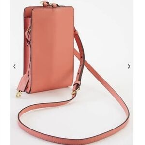 J. JILL Harper Genuine Leather Smartphone Crossbody – Sunset Coral